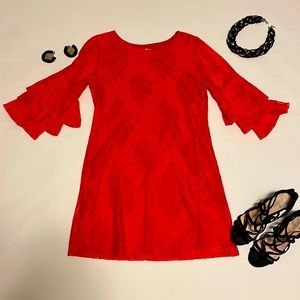 Francesca’s RED DRESS, Size Small, NEW WITH TAGS